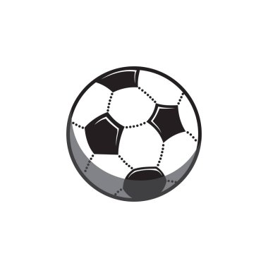 Bir futbol topunun vektör illüstrasyonu.
