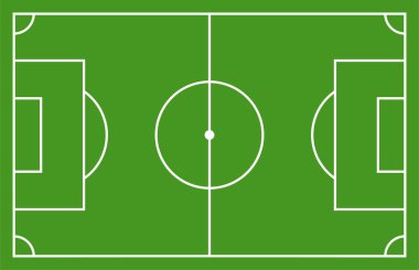 Bir futbol sahasıvektör illüstrasyon. Futbol zamanı