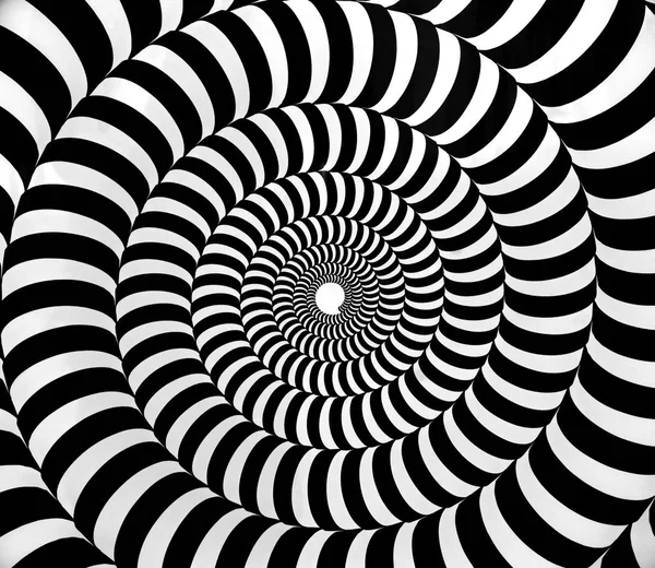 Black White Psychedelic Hypnotic Swirl Pattern — Stock Photo, Image