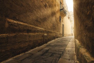 Mdina, Malta Ortaçağ tarihi kentin dar sokak