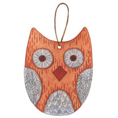 Suluboya Noel oyuncakları. Yeni Yıl