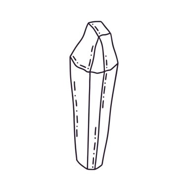 El yapımı sihirli kristal. Cadılar Bayramı için mistik vektör çizimi. Sonbahar bayramı için çizgi film tarzında güzel bir ikon..