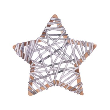 Noel oyuncağı yıldızı. Noel ağacı için yılbaşı oyuncağı. Noel ağacı süslemeleri.