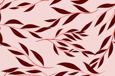 Parlak çiçek Seamless modeli. Vektör Okaliptüs yaprakları ve güzel öğeleri. Renkli botanik yaz arka plan. Düğün tasarım, baskı, tekstil, kumaş, kağıt çiçek Seamless modeli