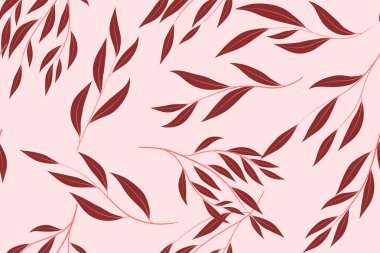 Okaliptüs Seamless modeli. Yaz arka planda Pastel renk tasarımı. Vektör dalları yaprakları ile. Güzel çiçek öğeleri. Tropikal palmiye. Okaliptüs Dikişsiz desen kumaş sarma, baskı için.