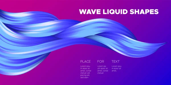 Wave Liquid. Abstract Background with Fluid Shapes. Trendy Vector Illustration EPS10 for Your Design. Creative Interweaving. Color Liquid Shapes with Flow Effect for Business Card, Banner, Cover. Art. — Stock Vector