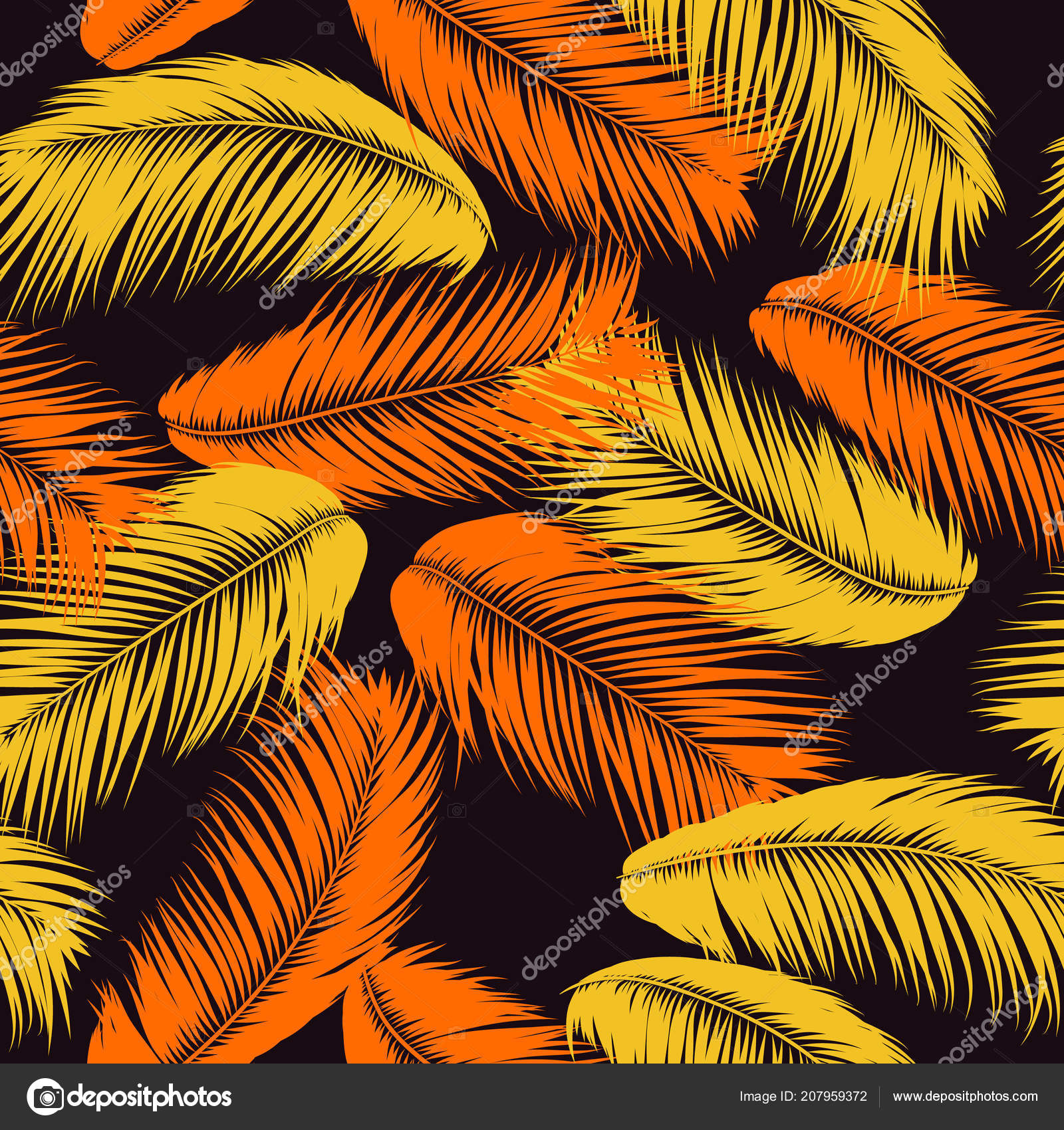 羽のシームレスなパターン 熱帯の背景 パステル カラー デザインでジャングルの葉 手のひらで抽象的なエキゾチックな壁紙 を残します デザイン 布 ファブリック 繊維のピンクの羽 Eps10 ベクトル ストックベクター C Ingara