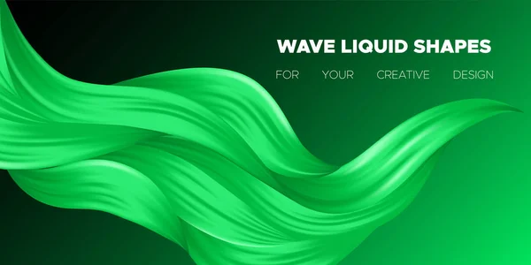 Abstract Wave Liquid Shapes. — Stock Vector