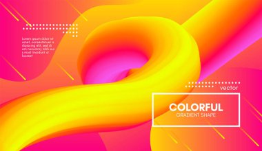 Modern 3d arka plan. Renkli dalga soyut sıvı şekil.