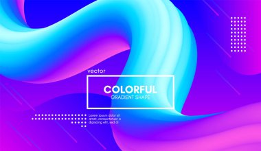 Renkli dalga degrade şekli. 3d arka plan.