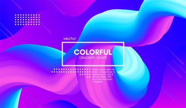 Renkli dalga degrade şekli. 3d arka plan.