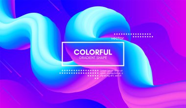 Renkli dalga degrade şekli. 3d arka plan.