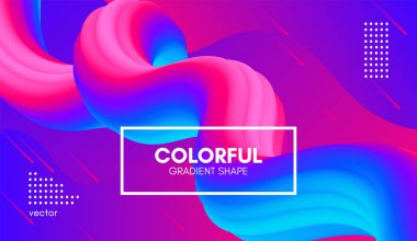 3d arka plan. Renkli dalga sıvı şekil.