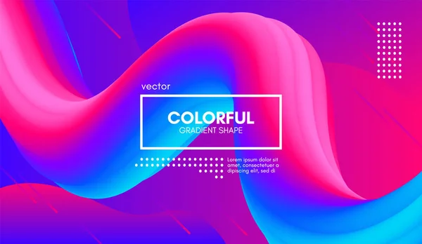 Fondo abstracto 3d. Forma de fluido de onda colorida . — Vector de stock