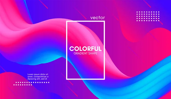 Fondo abstracto 3d. Forma de fluido de onda colorida . — Vector de stock