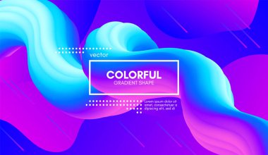 Renkli dalga degrade şekli. 3d arka plan.