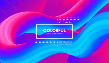 3d arka plan. Renkli dalga sıvı şekil.