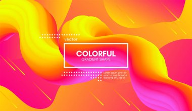 Modern 3d arka plan. Renkli dalga soyut sıvı şekil.