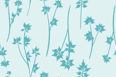 Pastel Renk tasarım çiçek Seamless modeli. Vektör Okaliptüs yaprakları ve güzel öğeleri. Botanik yaz arka plan. Düğün tasarım, baskı, tekstil, kumaş çiçek Seamless modeli