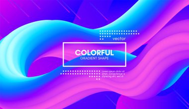 Renkli dalga degrade şekli. 3d arka plan.