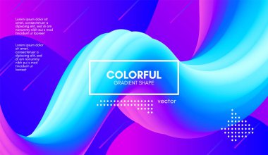 Renkli dalga degrade şekli. 3d arka plan.