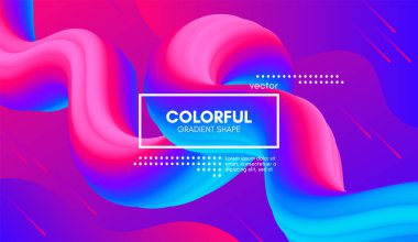 3d arka plan. Renkli dalga sıvı şekil.