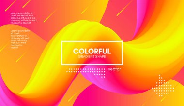 Modern 3d arka plan. Renkli dalga soyut sıvı şekil.