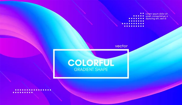 Farbenfrohe Form des Wellengefälles. abstrakter 3D-Hintergrund. — Stockvektor