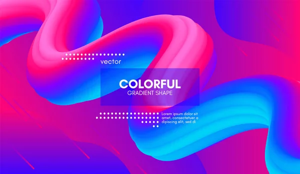 Résumé 3d Contexte. Forme fluide d'onde colorée . — Image vectorielle