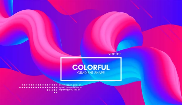 Fundo 3d abstrato. Forma de fluido de onda colorida . —  Vetores de Stock