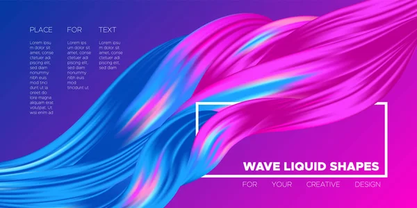 3d Abstract Liquid Colorful Shapes. — Stock Vector