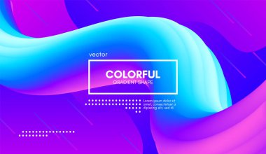 Renkli dalga degrade şekli. 3d arka plan.