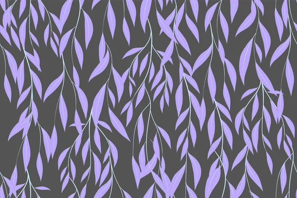 Padrão de verão sem costura em Pastel Color Design. Vector Eucalyptus Leaves. Belos ramos e elementos florais. Plantas tropicais. Contexto Botânico. Padrão de verão para casamento Design, Impressão . — Vetor de Stock