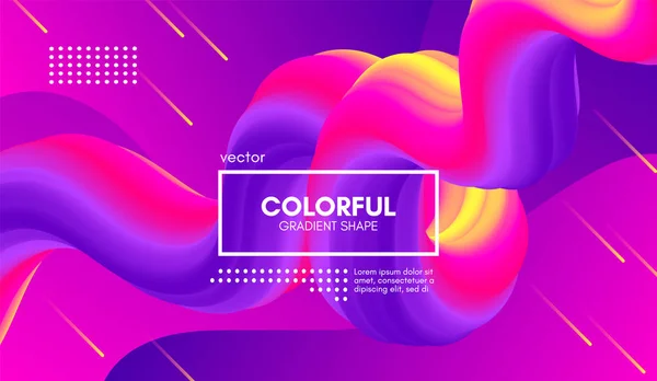 Moderne 3d achtergrond. Kleurrijke Golf abstracte vloeibare vorm. — Stockvector