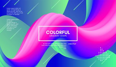 Soyut dalga degrade sıvı şekli. 3D arka plan.