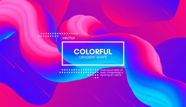 3d arka plan. Renkli dalga sıvı şekil.