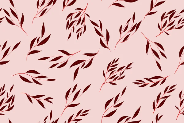 Helles florales nahtloses Muster. Vektor-Eukalyptusblätter und schöne Blütenelemente. bunte botanische Sommer Hintergrund. florales nahtloses Muster für Hochzeitsdesign, Druck, Textil, Stoff, Papier — Stockvektor
