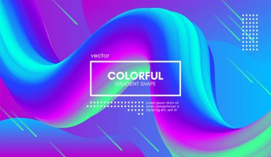 Soyut dalga degrade sıvı şekli. 3D arka plan.