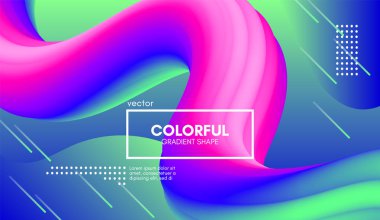 Soyut dalga degrade sıvı şekli. 3D arka plan.