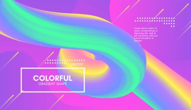 Soyut dalga degrade sıvı şekli. Pastel arka plan.