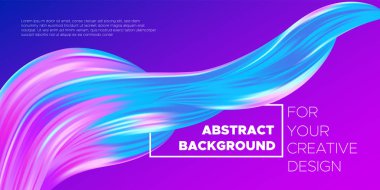 3D soyut sıvı renkli şekiller.