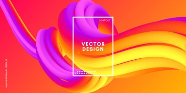 Soyut dalga degrade sıvı şekli. 3D arka plan.