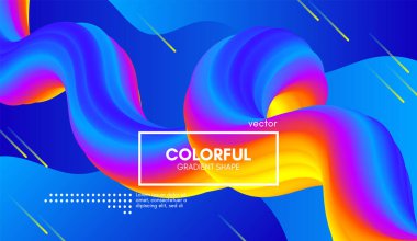 3d arka plan. Renkli dalga sıvı şekil.