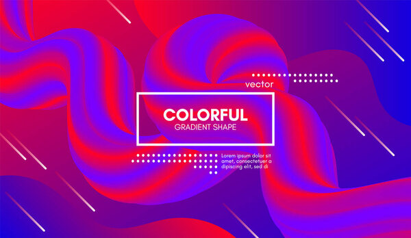 Abstract 3d Background. Colorful Wave Fluid Shape.