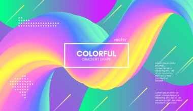 Soyut dalga degrade sıvı şekli. Pastel arka plan.