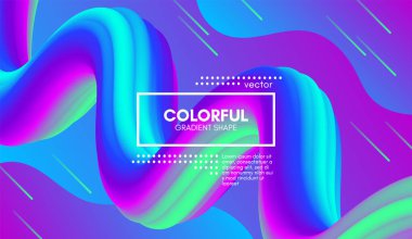 Soyut dalga degrade sıvı şekli. 3D arka plan.