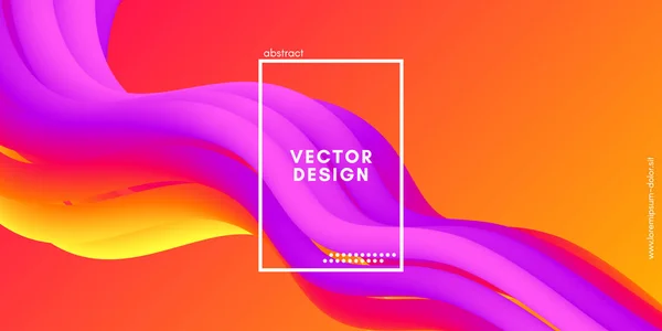 Forma líquida abstracta de gradiente de onda. Fondo 3d . — Vector de stock