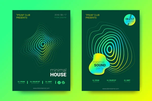 Elektronik müzik Fest poster. Vektör bozuk mermi ve şeritler.