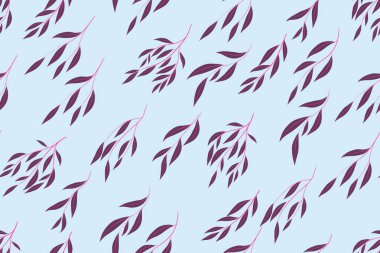 Parlak çiçek Seamless modeli. Vektör Okaliptüs yaprakları ve güzel öğeleri. Renkli botanik yaz arka plan. Düğün tasarım, baskı, tekstil, kumaş, kağıt çiçek Seamless modeli