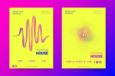 Elektronik müzik Fest vektör Poster. Bozuk mermi.